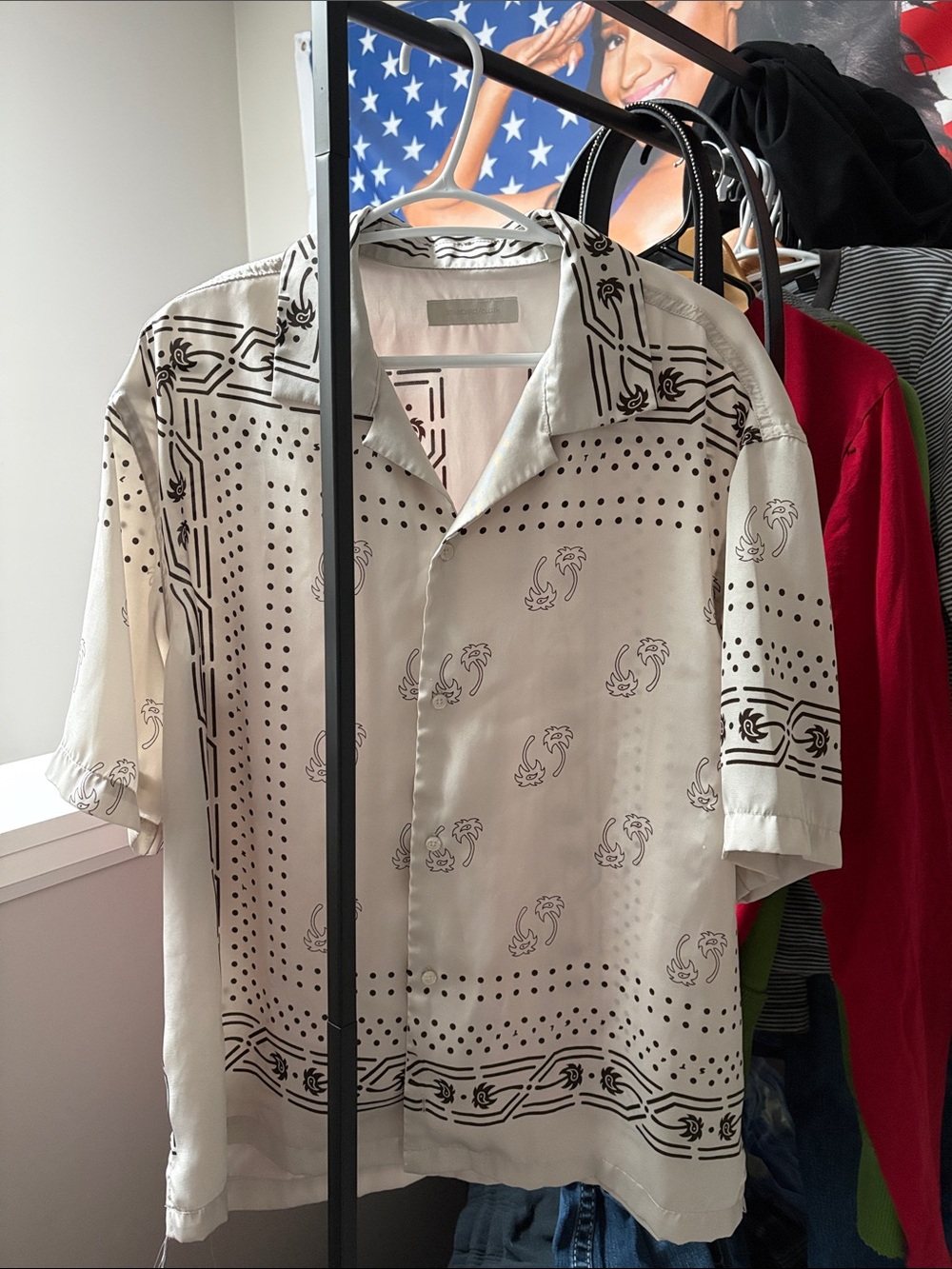 Beach bandana button up polo shirt men’s
